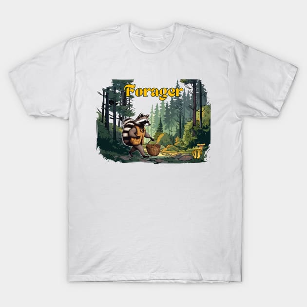 Raccoon Forager T-Shirt by Four Season Foraging